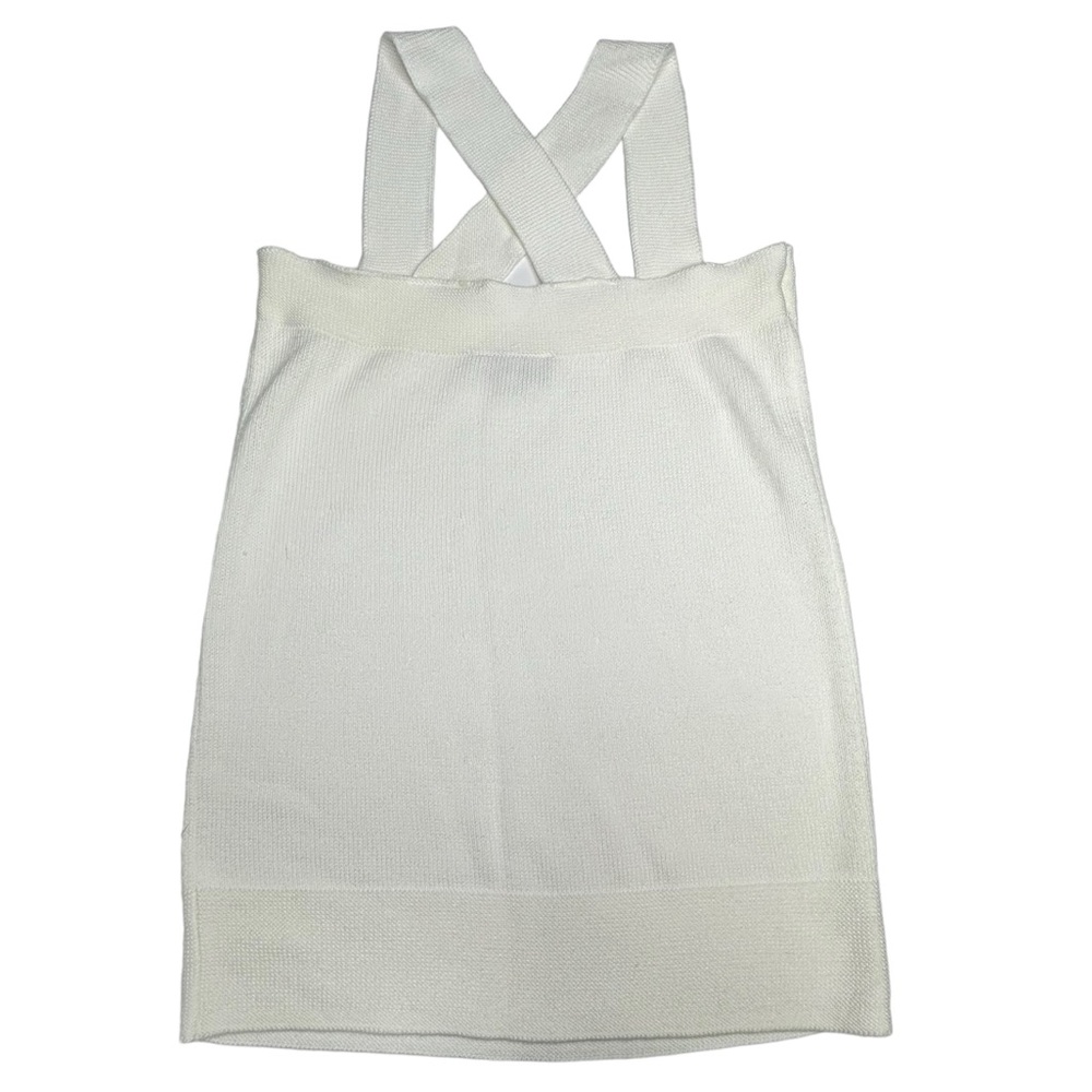 XS Petite Loft white ribbed tank top